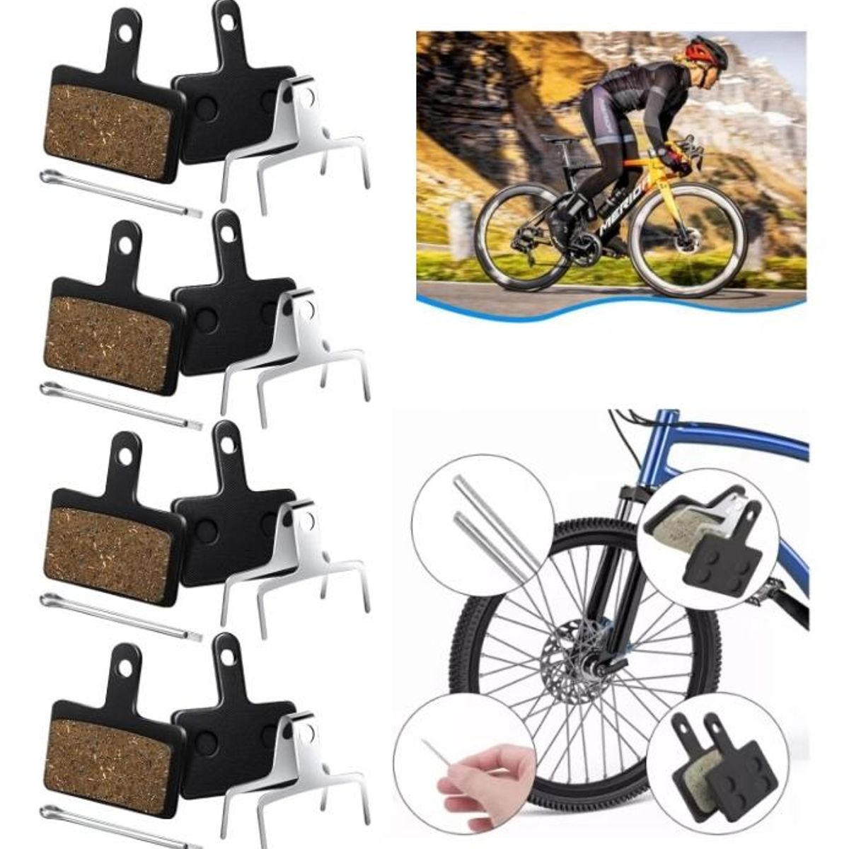 GENERICO - Pastillas de Freno para Bicicleta Shimano B01s - 4 Pares