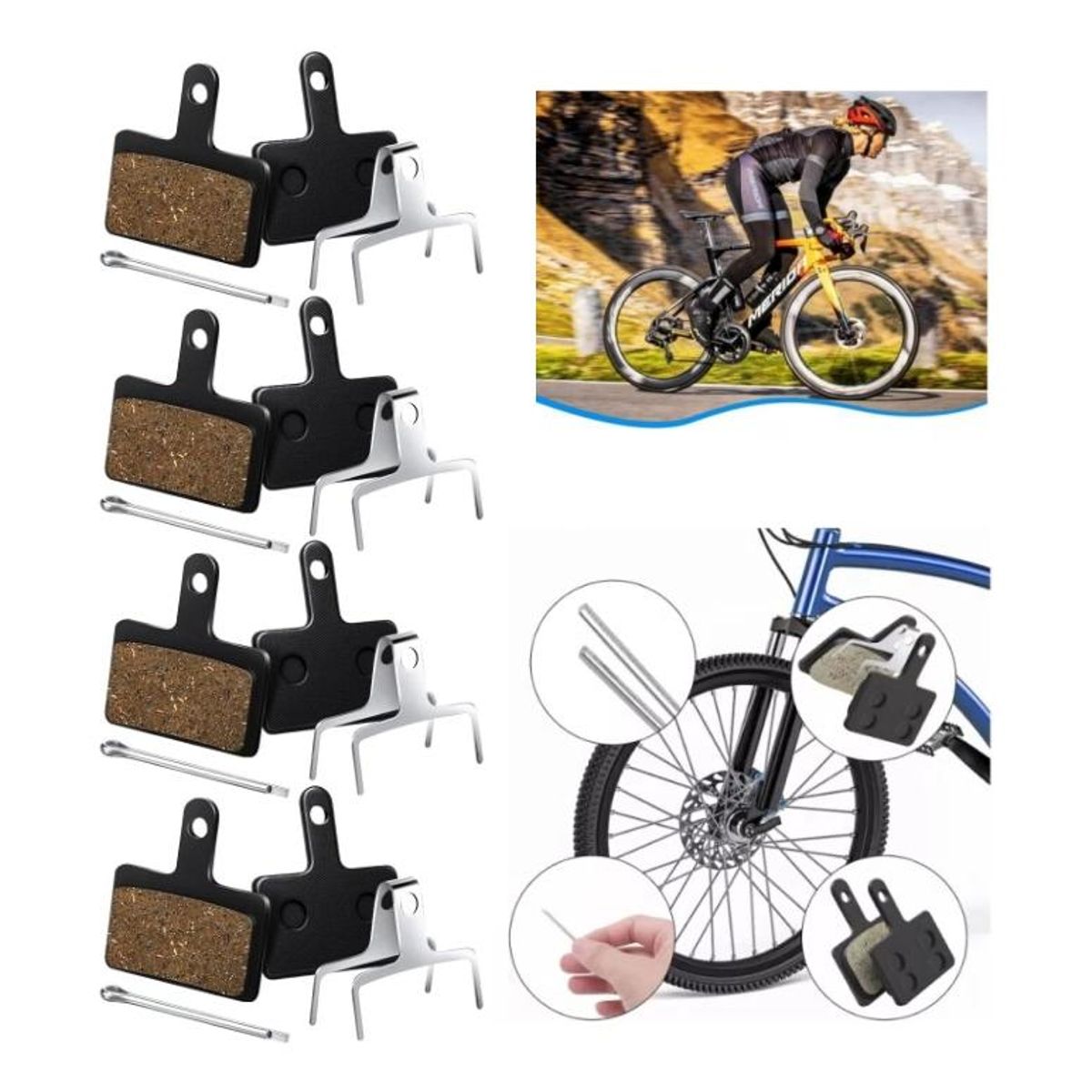 GENERICO - Pastillas de Freno para Bicicleta Shimano B01s - 4 Pares