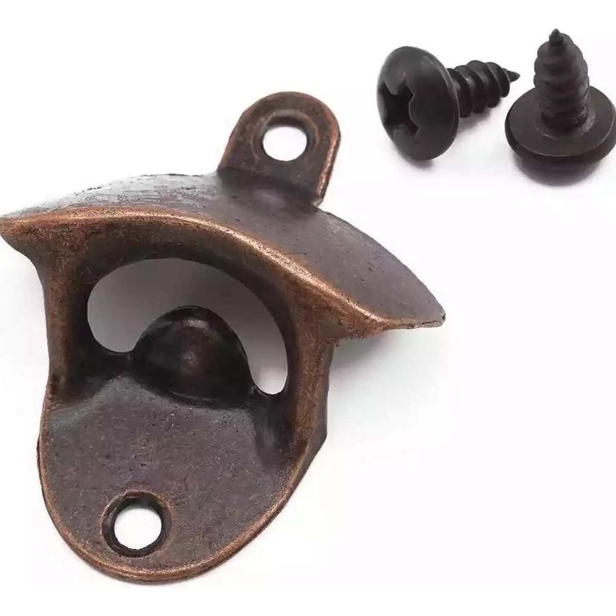 GENERICO - Abridor Metálico para Botellas de Cerveza con Montaje en Pared