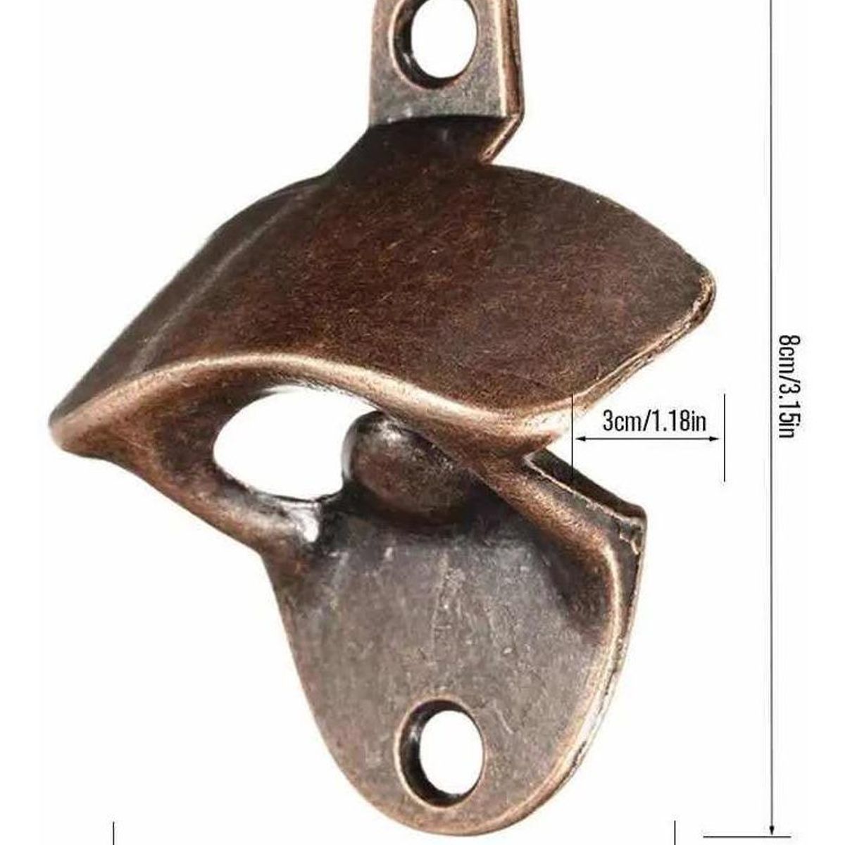 GENERICO - Abridor Metálico para Botellas de Cerveza con Montaje en Pared