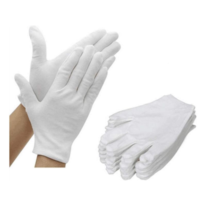 GENERICO - Guantes Dermatológicos Reutilizables de Algodón - 24 Pzs