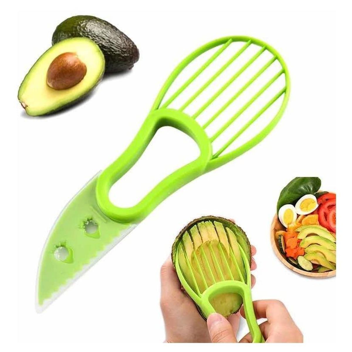 GENERICO - Rebanador de Palta y Verduras Rallador Multifuncional