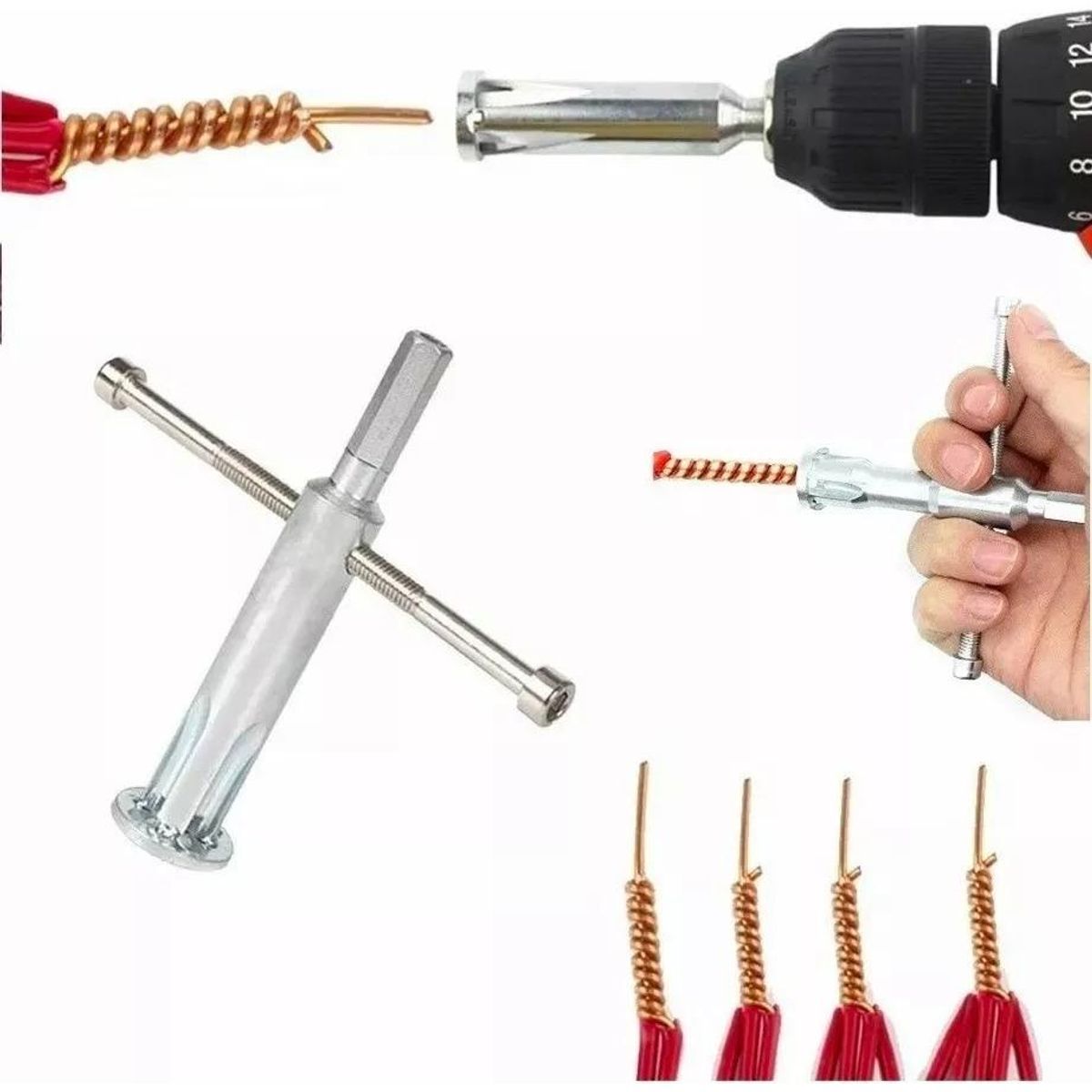 GENERICO - Herramienta Multifuncional para Pelar y Trenzar Cables