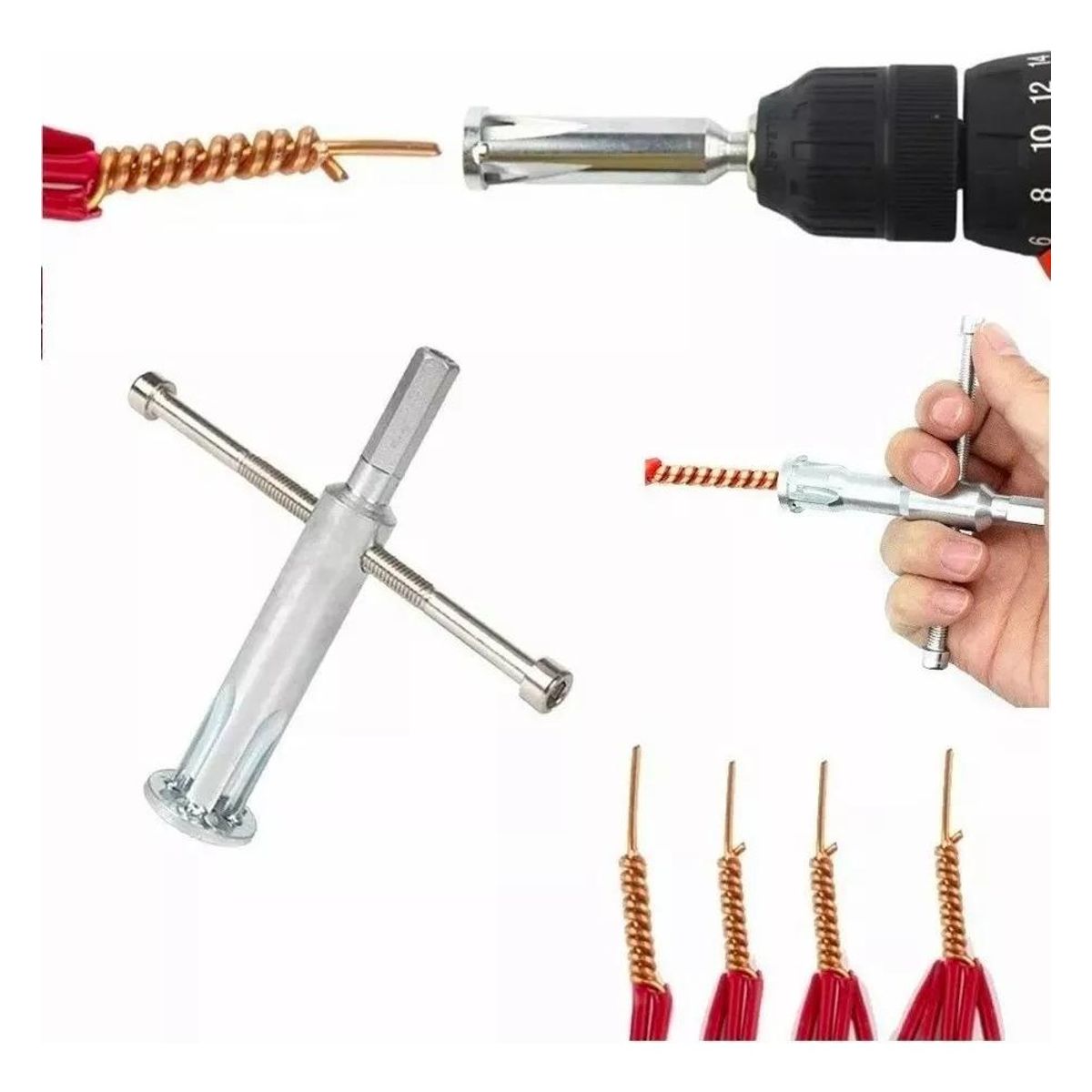 GENERICO - Herramienta Multifuncional para Pelar y Trenzar Cables