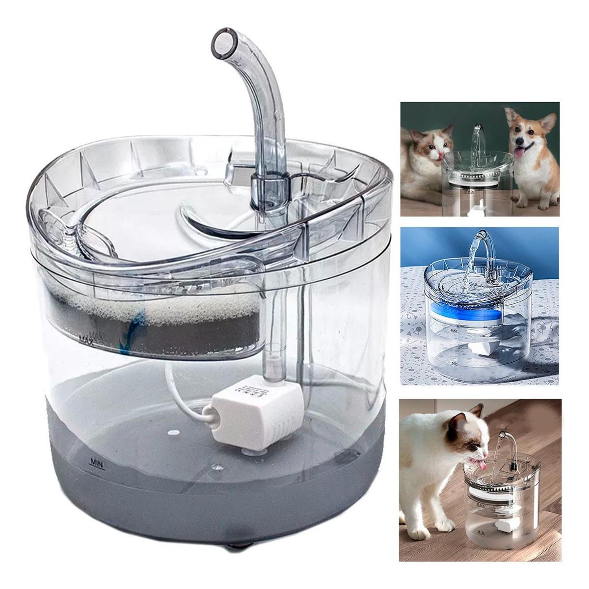 GENERICO - Fuente de Agua Automática para Gatos y Perros 2L