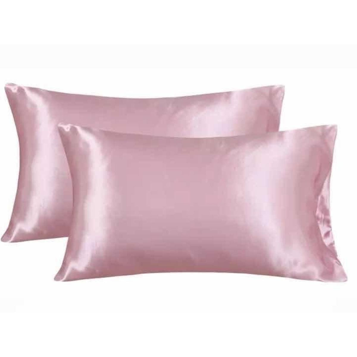 GENERICO - Funda Almohada de Satén Tipo Seda - Pack de 2 Unidades