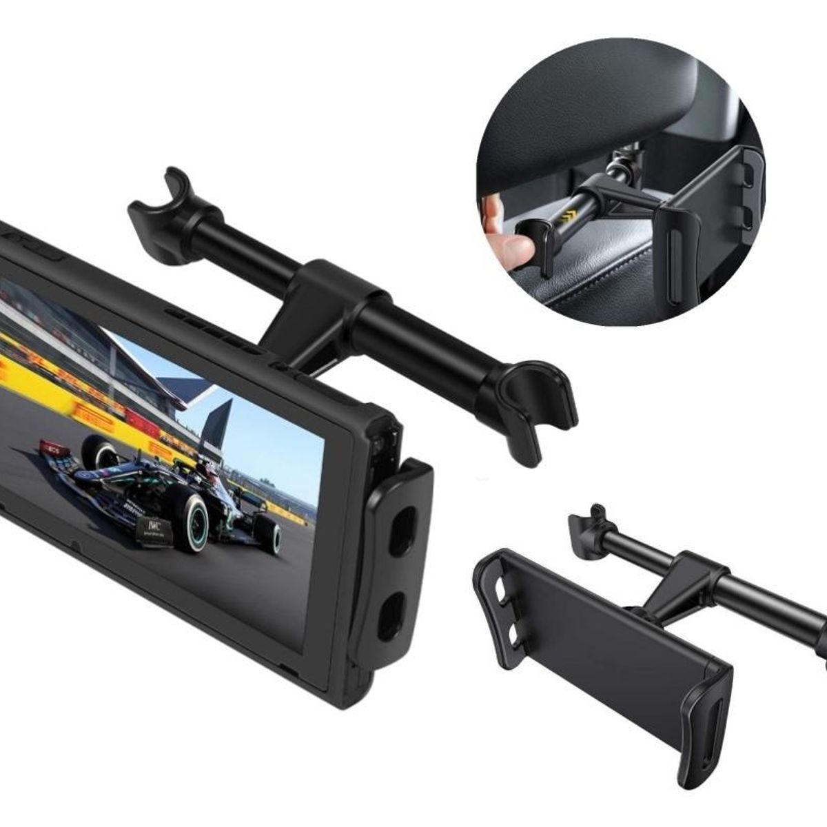 GENERICO - Soporte Ajustable para Tablets y Teléfonos en Asiento Trasero