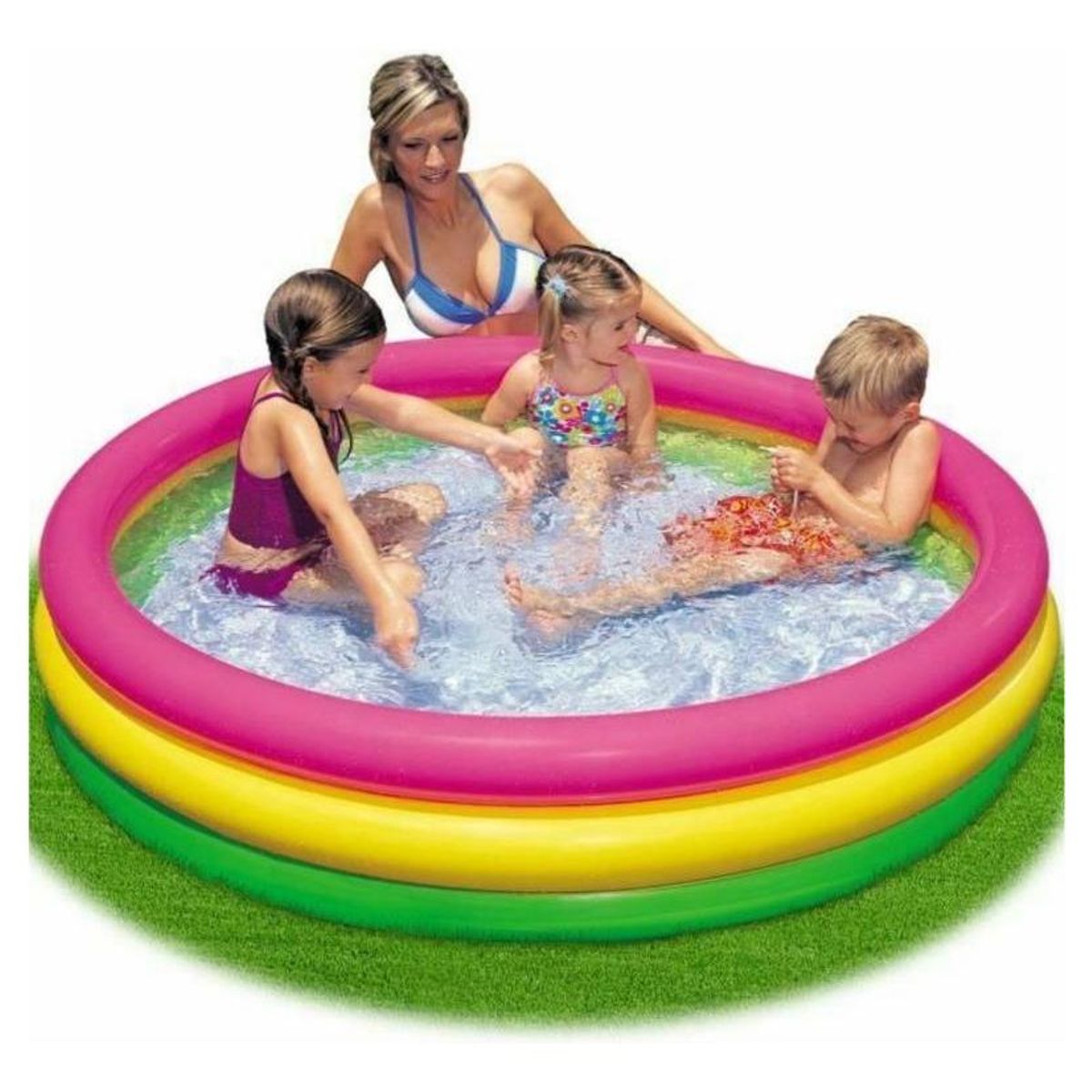 GENERICO - Piscina Inflable Redonda para Niños - Arcoíris 86 cm
