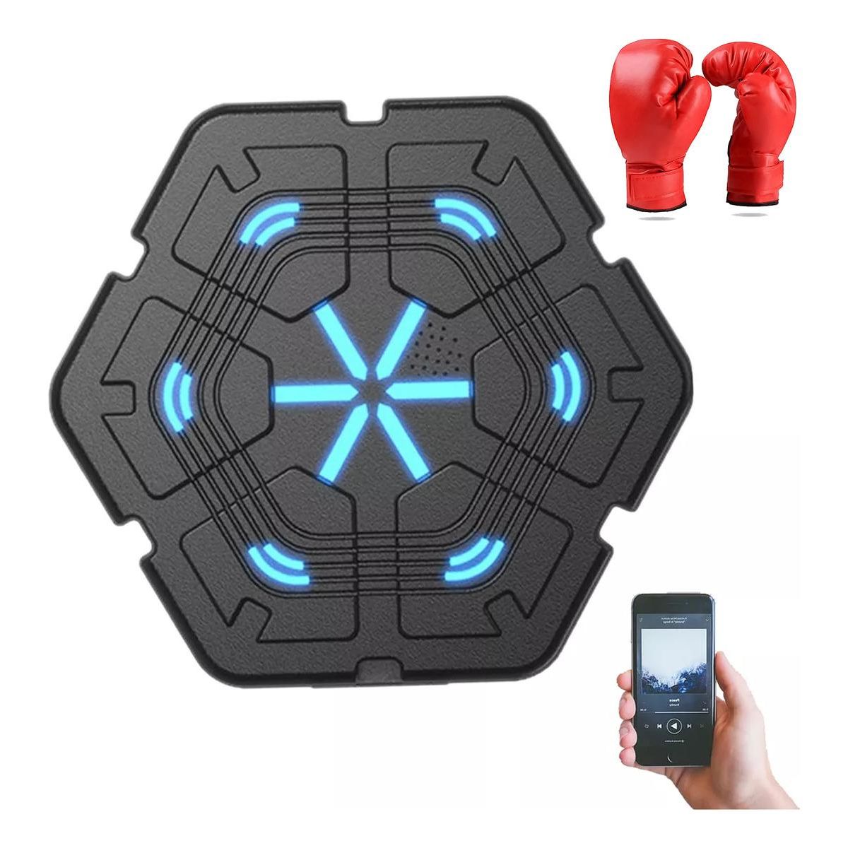GENERICO - Máquina de Boxeo Bluetooth Redonda con Guantes 40cm