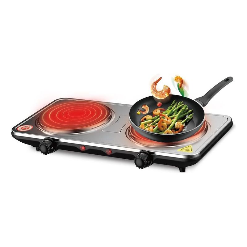 GENERICO - Cocina Eléctrica Portátil de Encimera 2 Quemadores Sokany SK-5102
