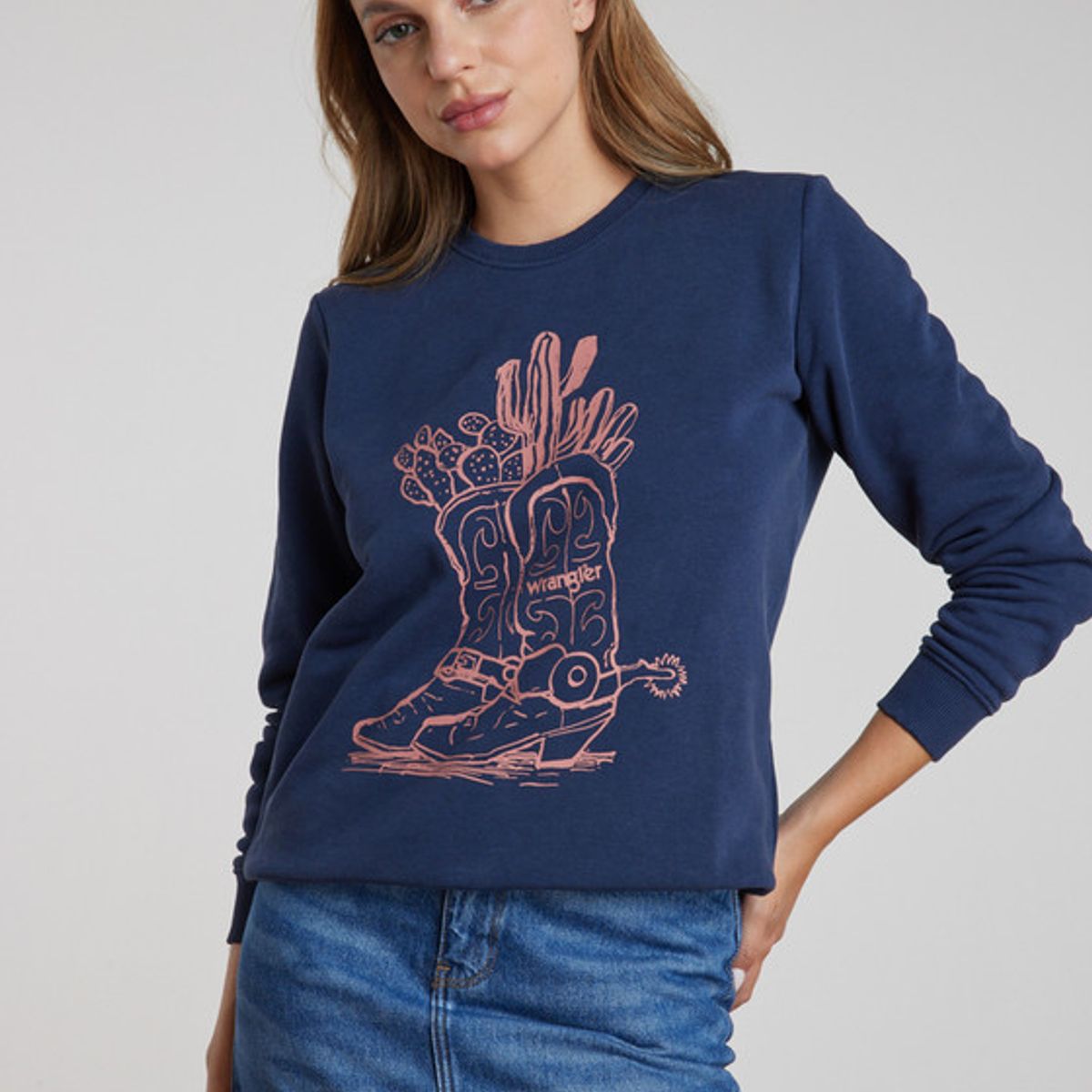 WRANGLER - Poleron Mujer Regular Sweat Navy