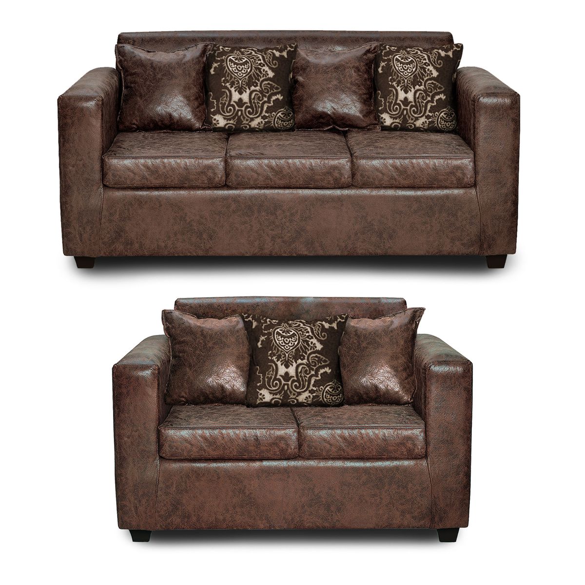 ADONIS LEUDH - Living 3+2 Ezeiza Envejecido Café Oscuro