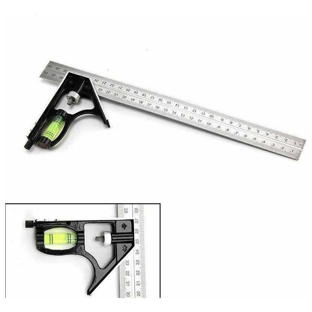 GENERICO - Escuadra de Medir Combinada 300 mm de Acero