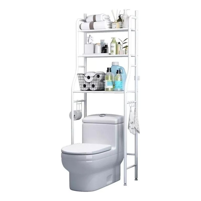 GENERICO - Estante Organizador de Baño con 3 Niveles Blanco