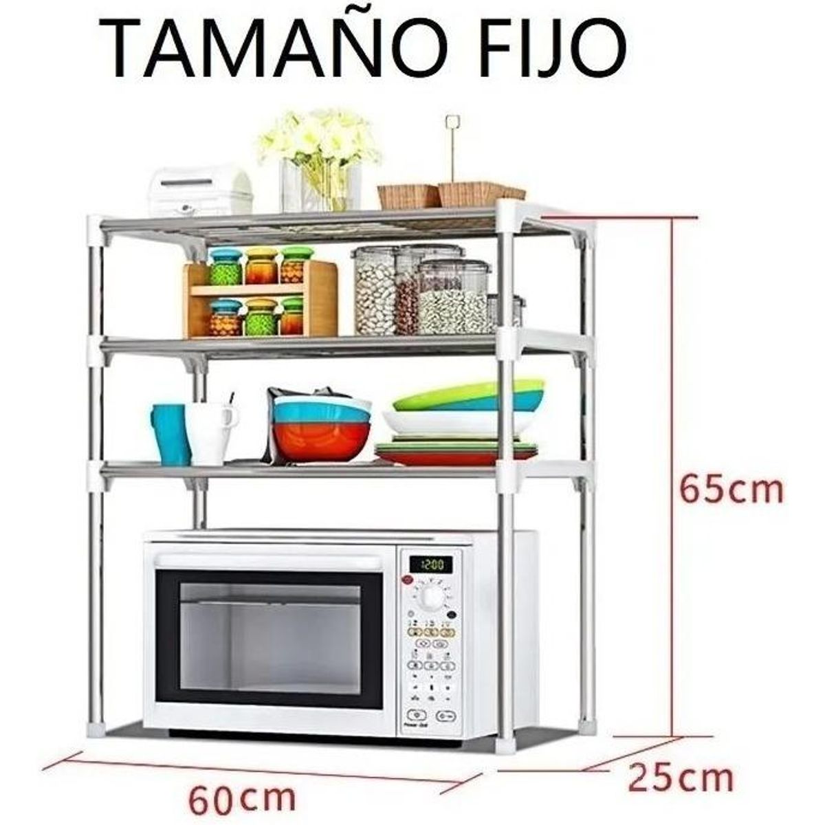 GENERICO - Organizador Ajustable de Cocina y Despensa 3 Niveles