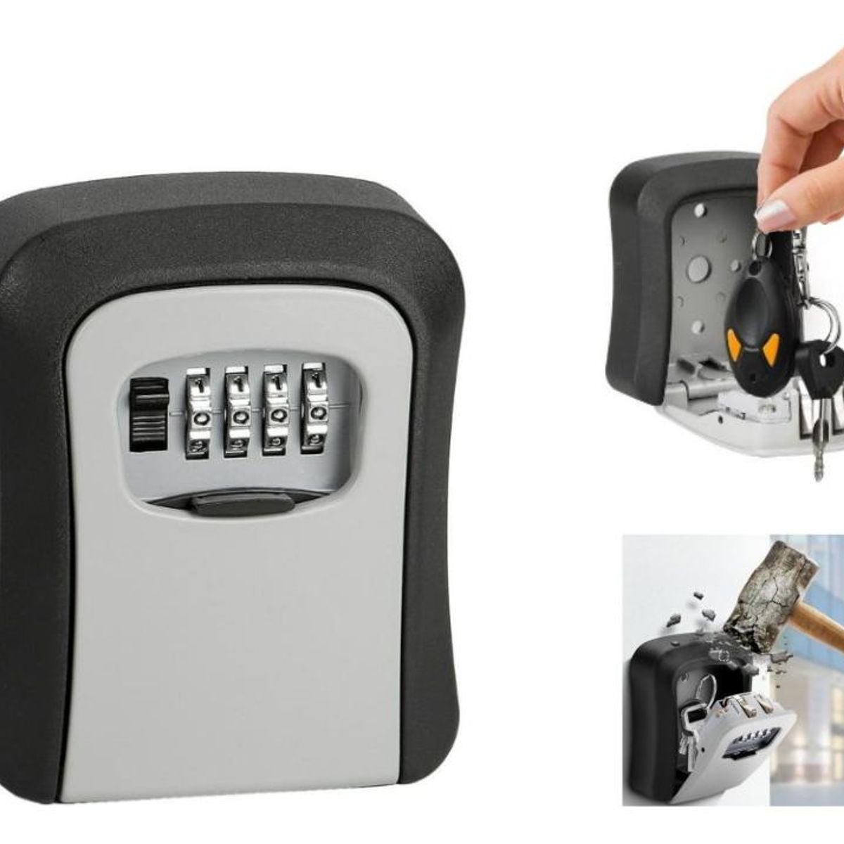 GENERICO - Caja de Seguridad para Llaves Montada en Pared de 4 Dígitos