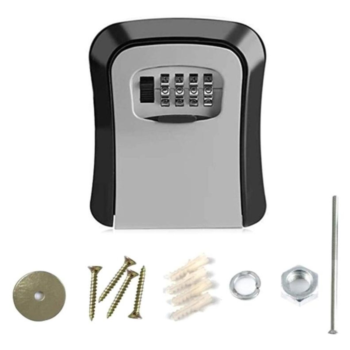 GENERICO - Caja de Seguridad para Llaves Montada en Pared de 4 Dígitos