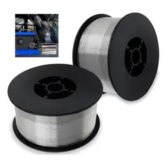 GENERICO - Rollo de Alambre Tubular MIG 08 mm 1 Libra 2 Piezas