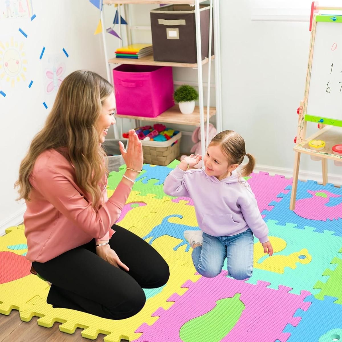 GENERICO - Pack de 10 Alfombrillas Puzzle de Goma EVA para Niños