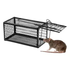 GENERICO - Jaula Trampa para Ratones Metálica Reutilizable 24x11x11cm