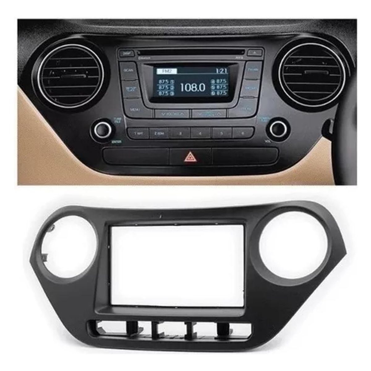 GENERICO - Adaptador Bisel para Radio Hyundai I10 2014 9 Pulgadas