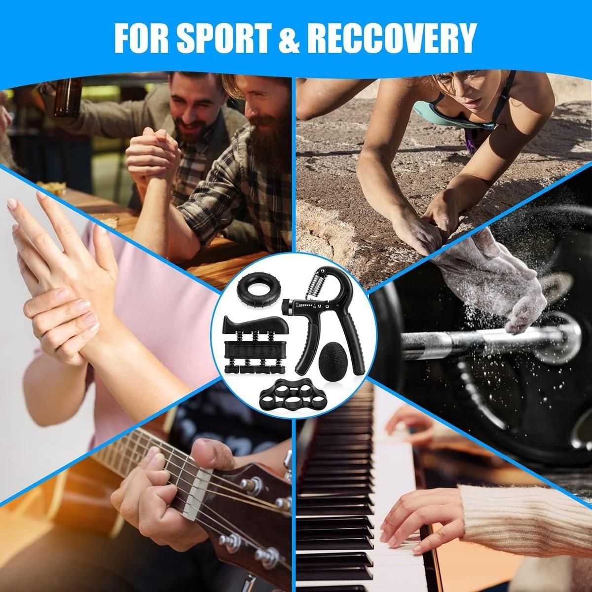 GENERICO - Kit Fortalecedor de Agarre para Mano y Dedo