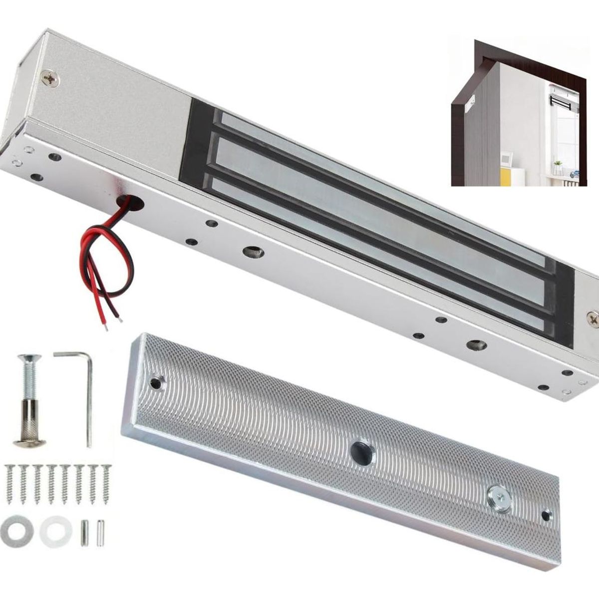 GENERICO - Cerradura Electromagnética de Retenedor 280kg para Puerta Única