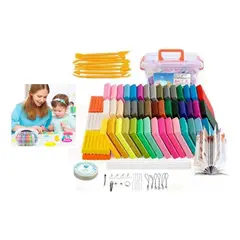 GENERICO - Kit de Arcilla Polimérica 50 Colores con Accesorios DIY