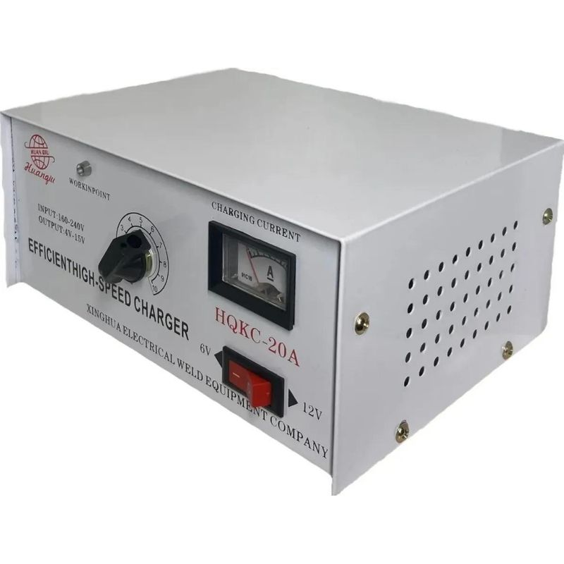 GENERICO - Cargador de Batería para Automóvil 12V 20A con Protección