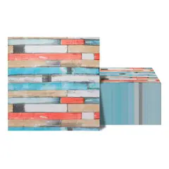GENERICO - Pack de 10 Laminas de Papel Mural 3D Ladrillo Blanco 77x70cm