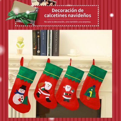 Imagen 2 del producto Pack de 12 Botas Navideñas Colgantes para Decoración