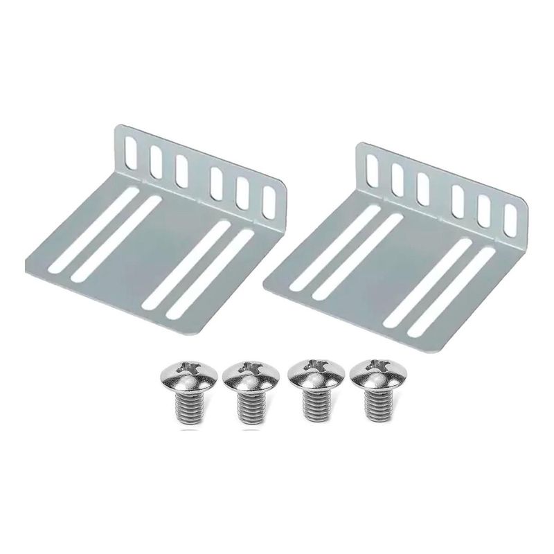 GENERICO - Soporte Metálico Universal 2 Din con Tornillos de Fijación