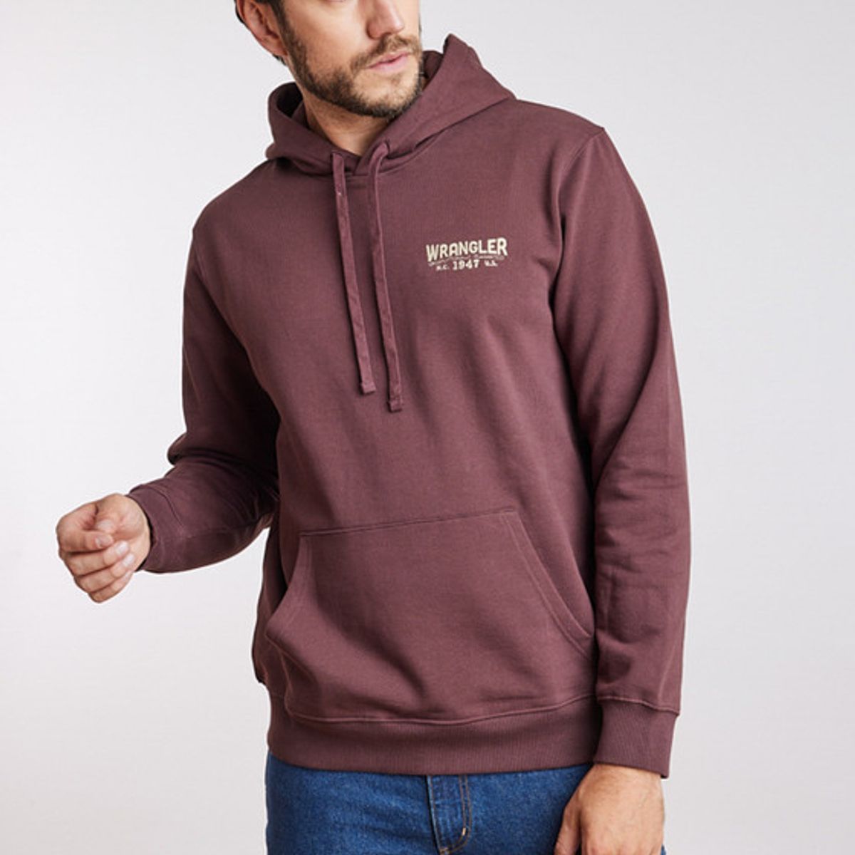 WRANGLER - Poleron Hombre Regular Fit Hoodie Brown Vintage