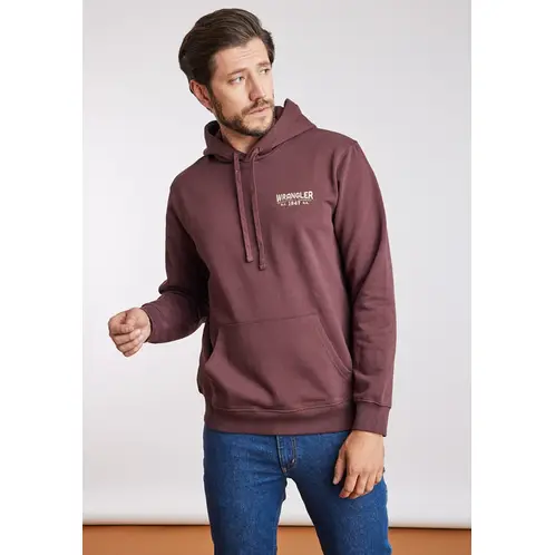 WRANGLER - Poleron Hombre Regular Fit Hoodie Brown Vintage