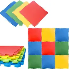 GENERICO - Piso Puzzle de Goma EVA Antigolpes - 8 Unidades 60x60 cm
