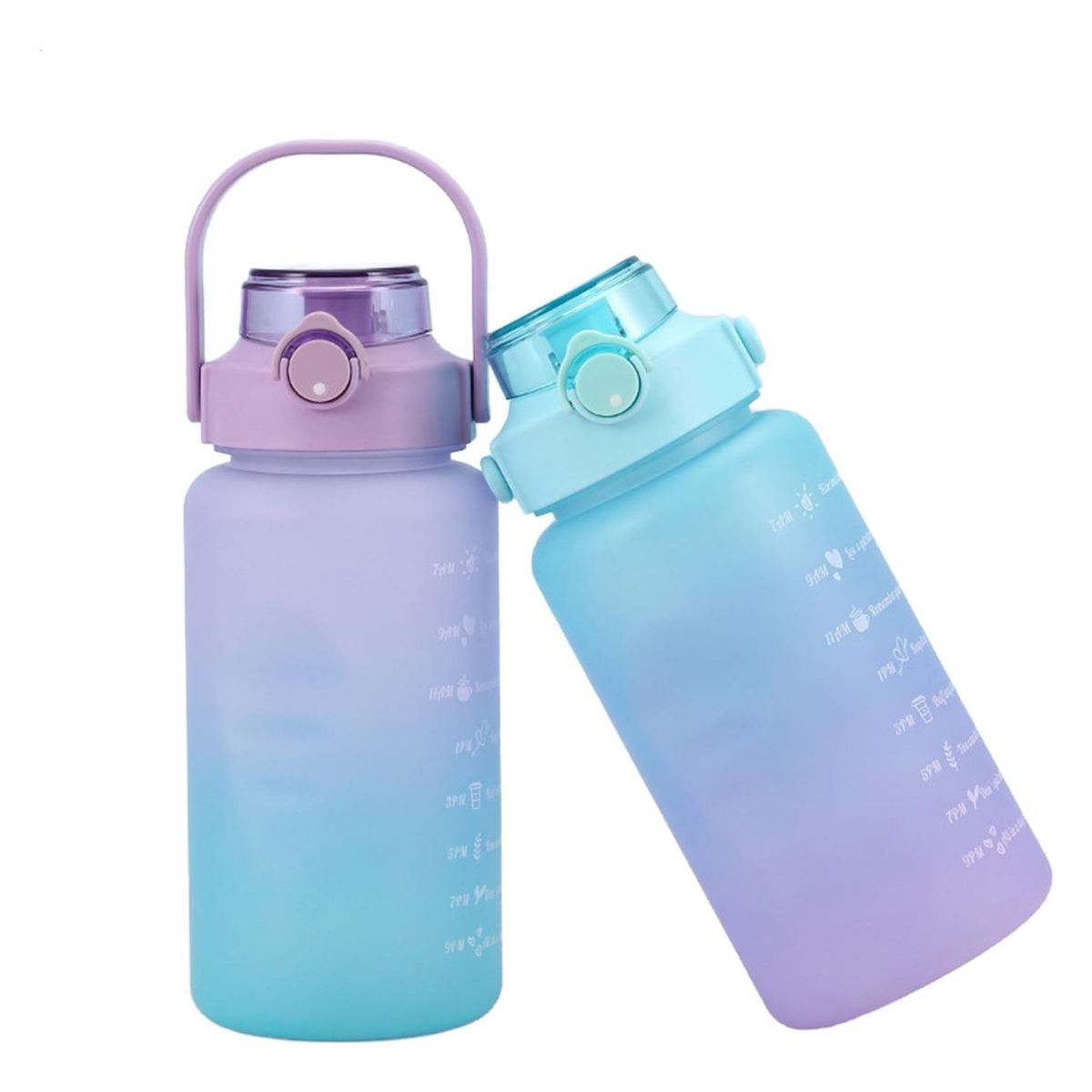 GENERICO - Botella Deportiva de Agua Motivacional 2 Litros.