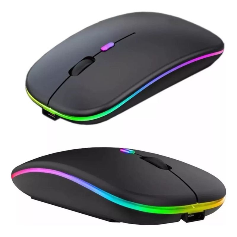 GENERICO - Mouse Inalámbrico RGB Convencional Óptico 2400 dpi