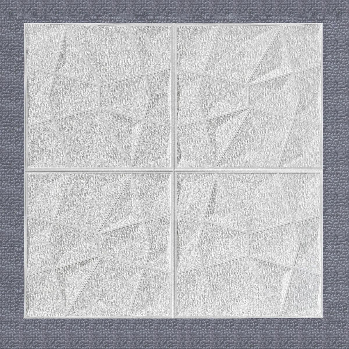 GENERICO - Pack de 10 Láminas 3D Autoadhesivas Diseño Diamante Blanco 70x70