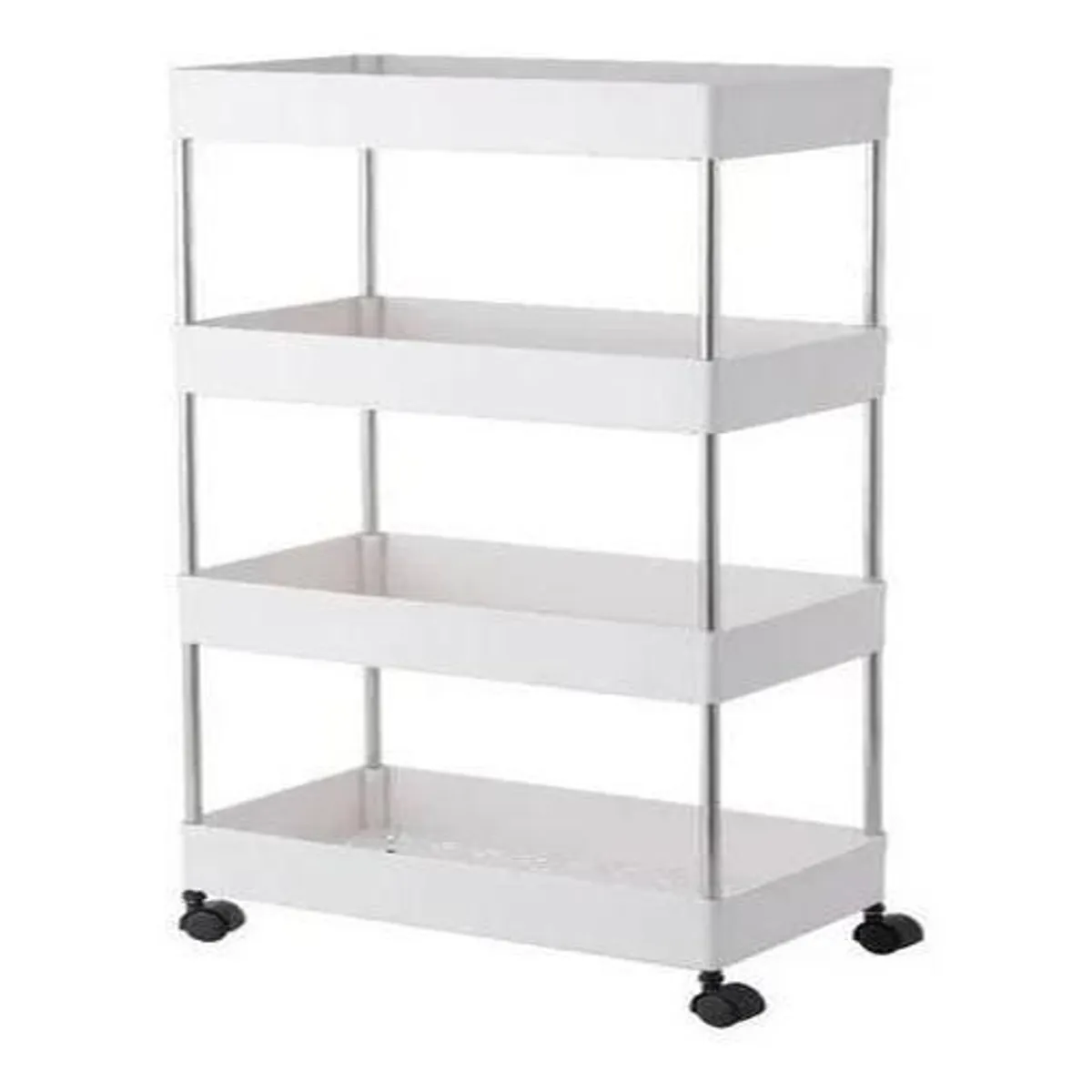 GENERICO - Organizador Móvil con Ruedas y Repisas de Plástico