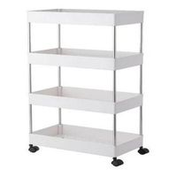 Organizador Móvil con Ruedas y Repisas de Plástico