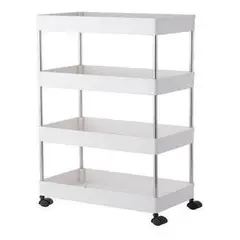 GENERICO - Organizador Móvil con Ruedas y Repisas de Plástico