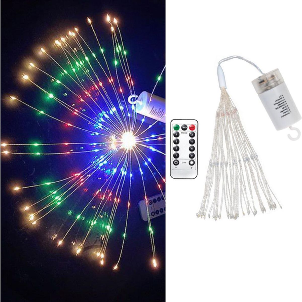 GENERICO - Luces LED Colgantes de Estrella para Decoración Navideña