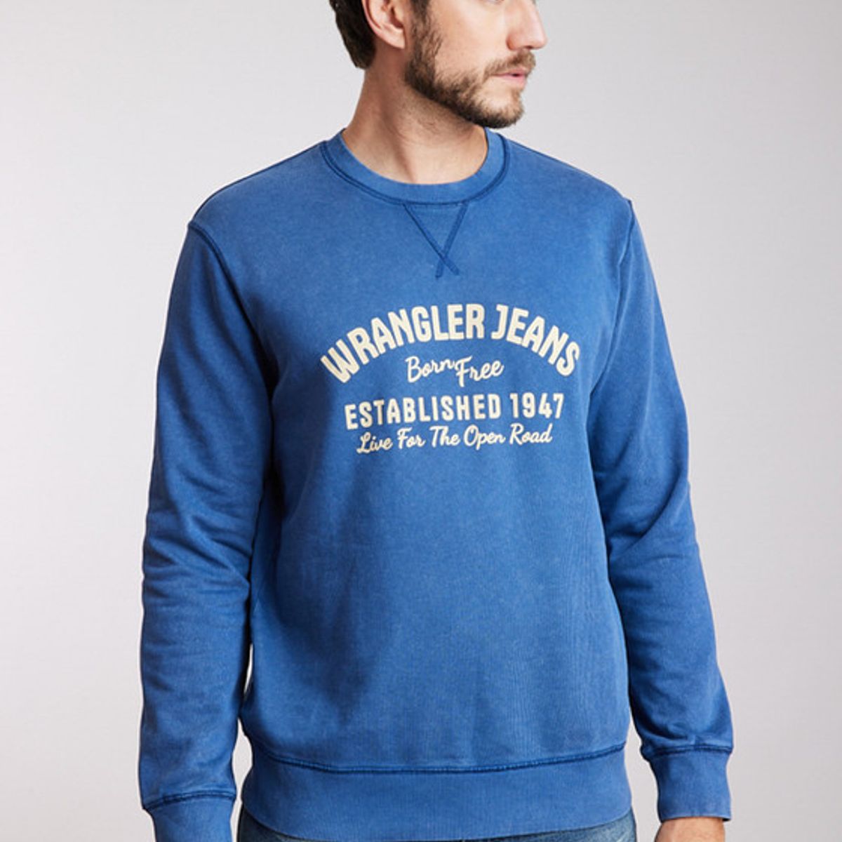 WRANGLER - Poleron Hombre Graphic Acid Sweatshirt Indigo Acid