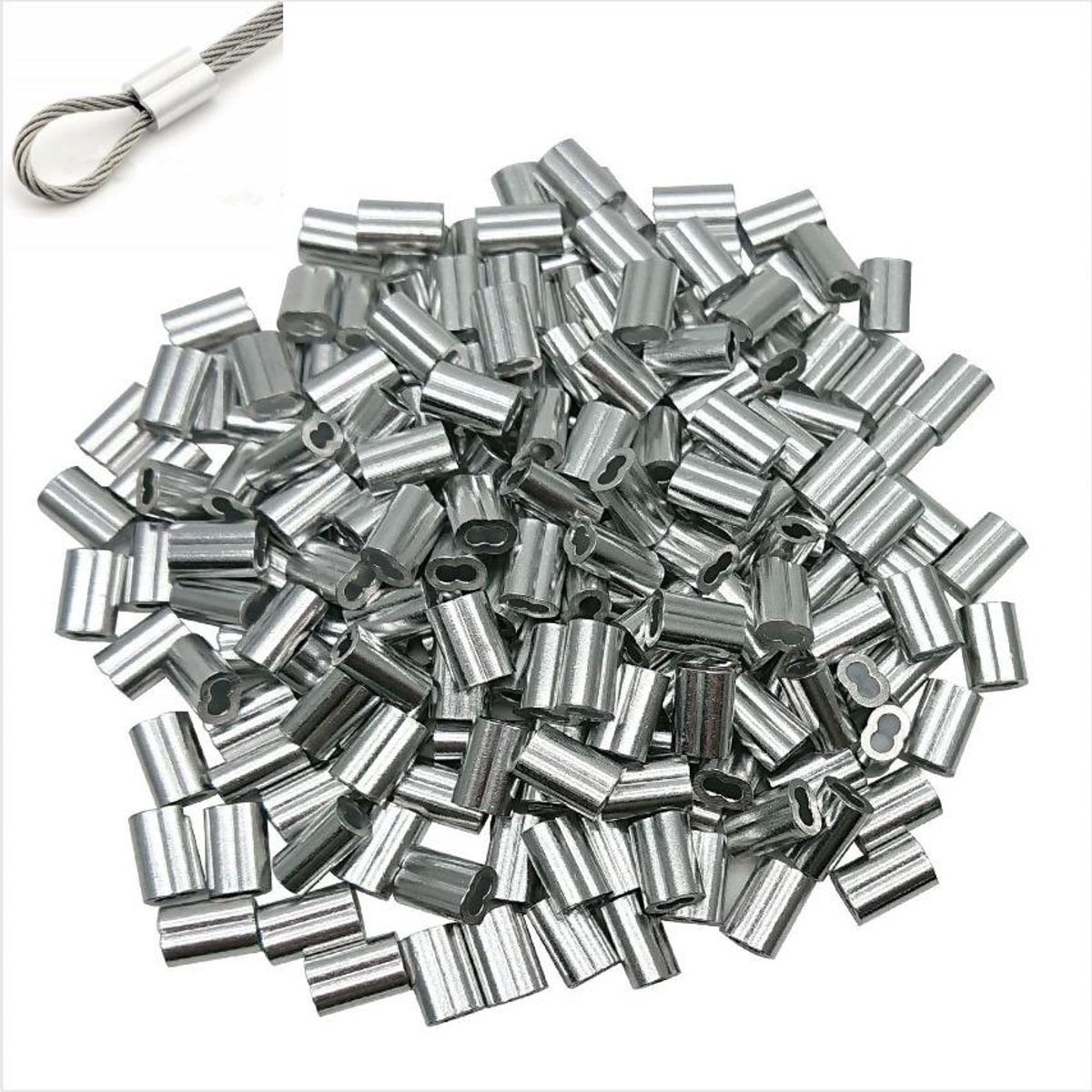 GENERICO - Casquillo de Acero Galvanizado 116 - 100 Piezas