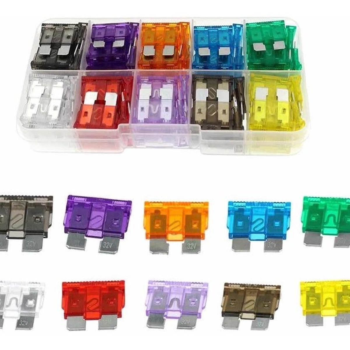 GENERICO - Pack de 10 Fusibles para Automóvil Repuestos Esenciales