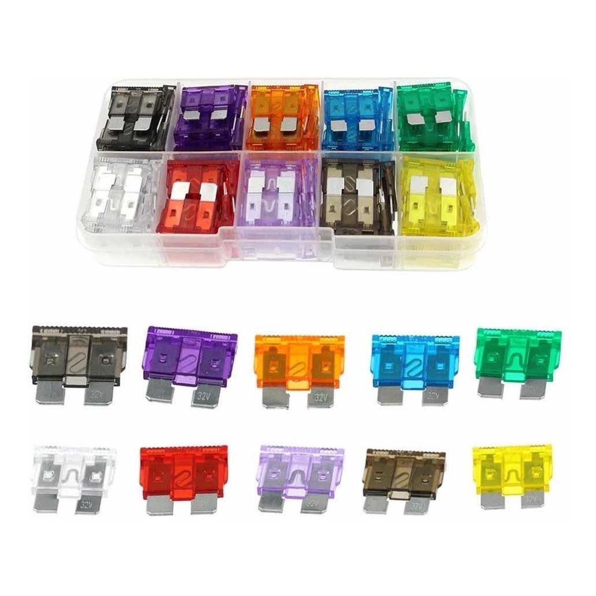 GENERICO - Pack de 10 Fusibles para Automóvil Repuestos Esenciales