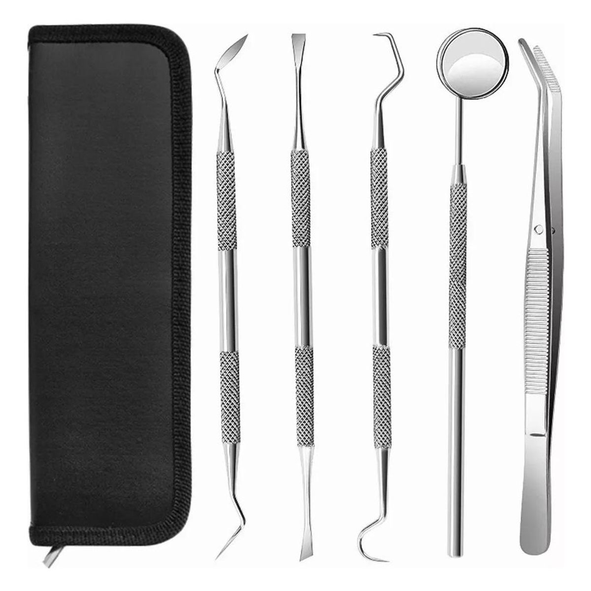 GENERICO - Set de 5 Herramientas de Limpieza Dental Profesional