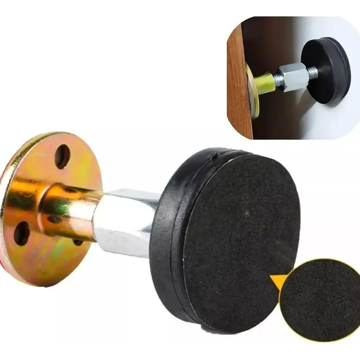 GENERICO - Tope Ajustable Antivibración para Cama y Muebles Mediano