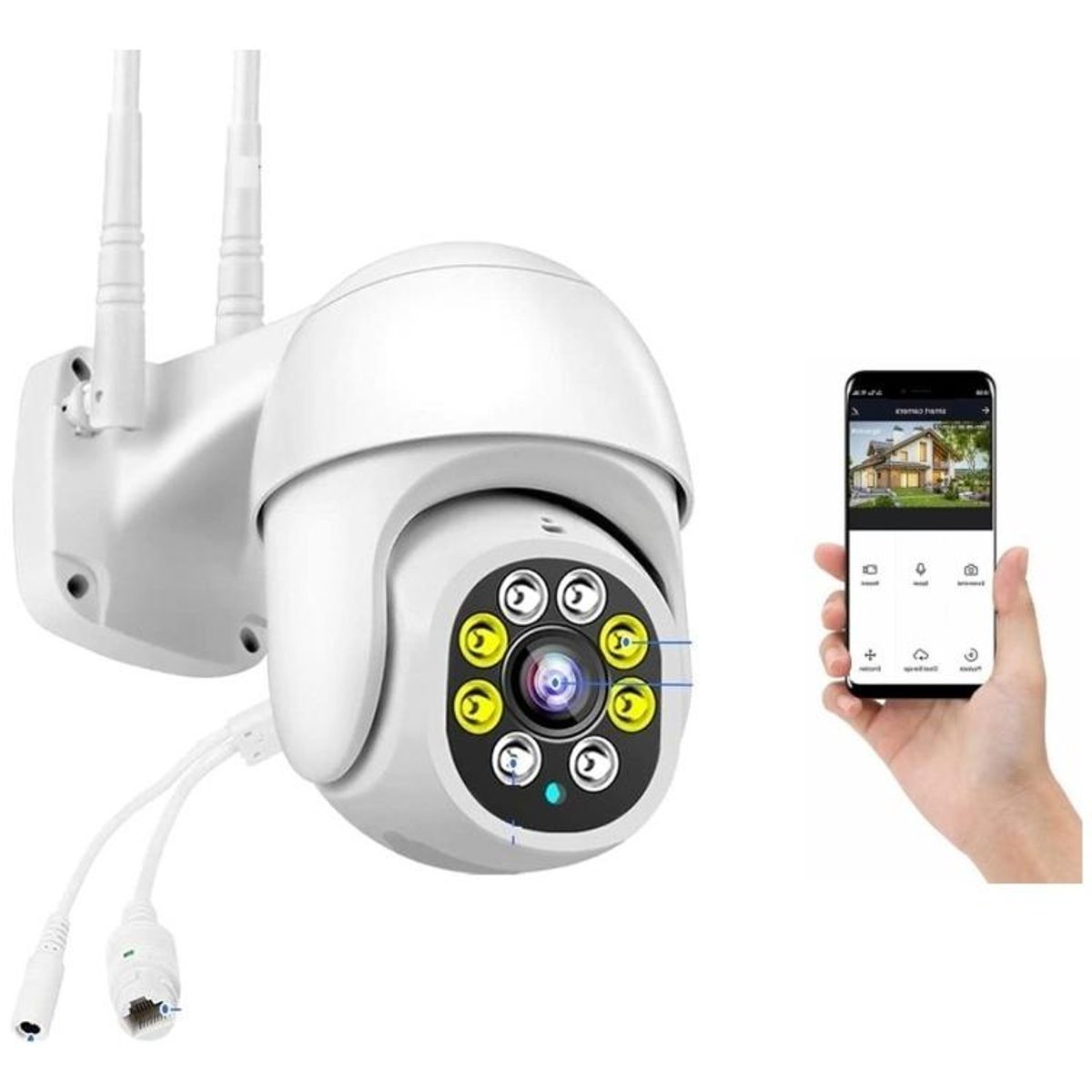 GENERICO - Cámara Domo de Seguridad IP Wi-Fi HD para Exterior