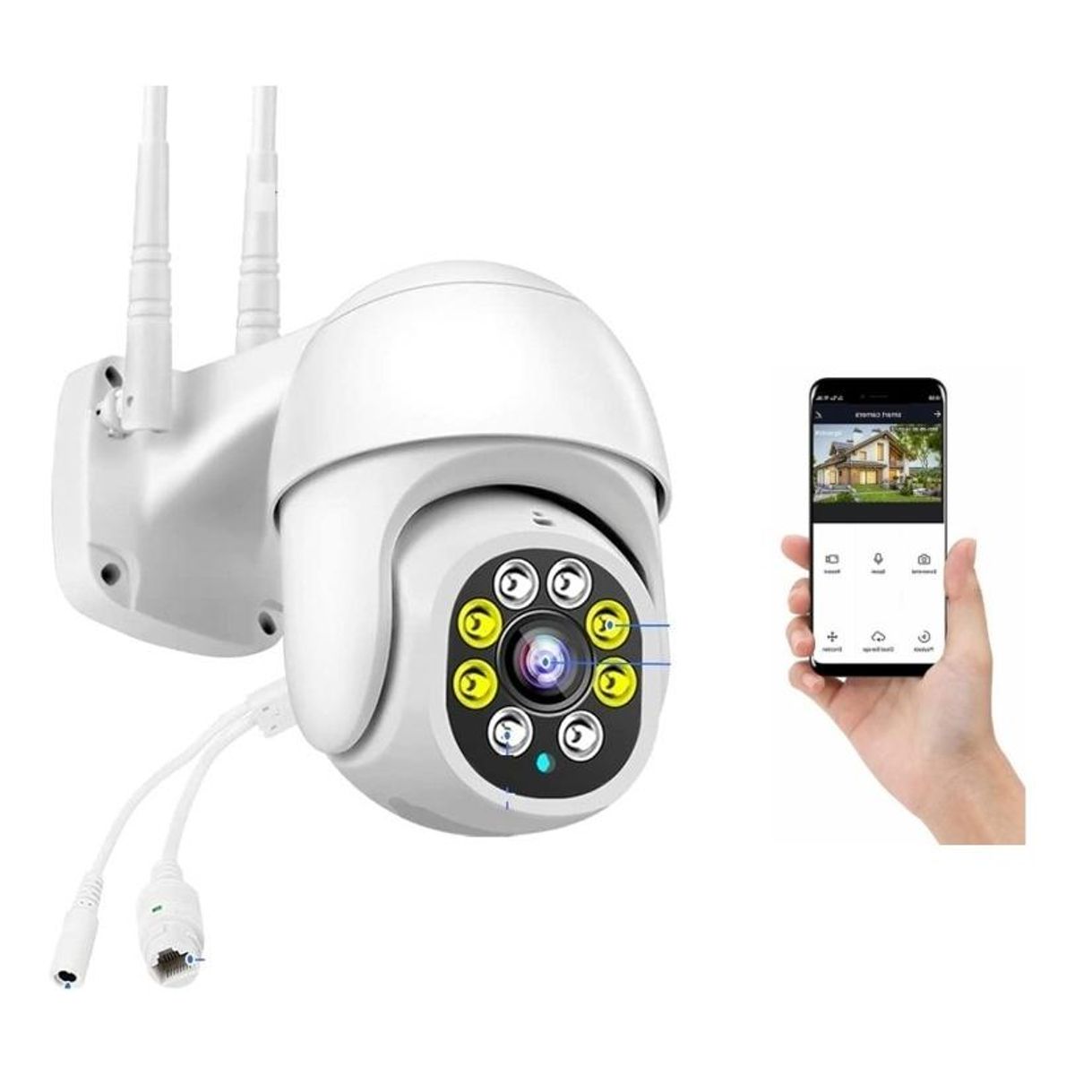 GENERICO - Cámara Domo de Seguridad IP Wi-Fi HD para Exterior